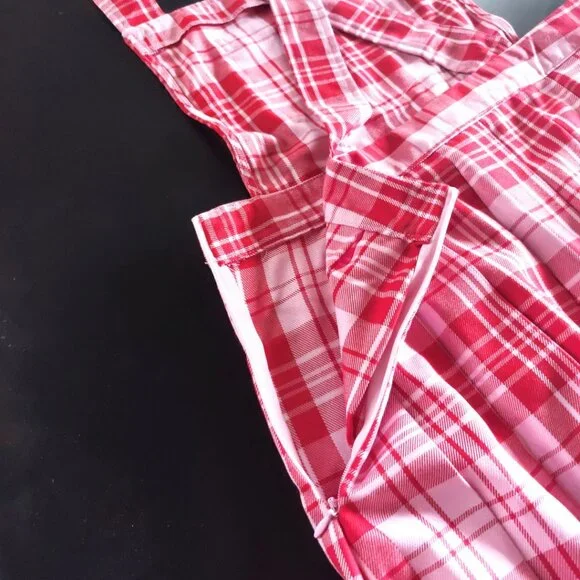 Collusion Pleated Overall Pinafore Mini Dress - Picture 4 of 6